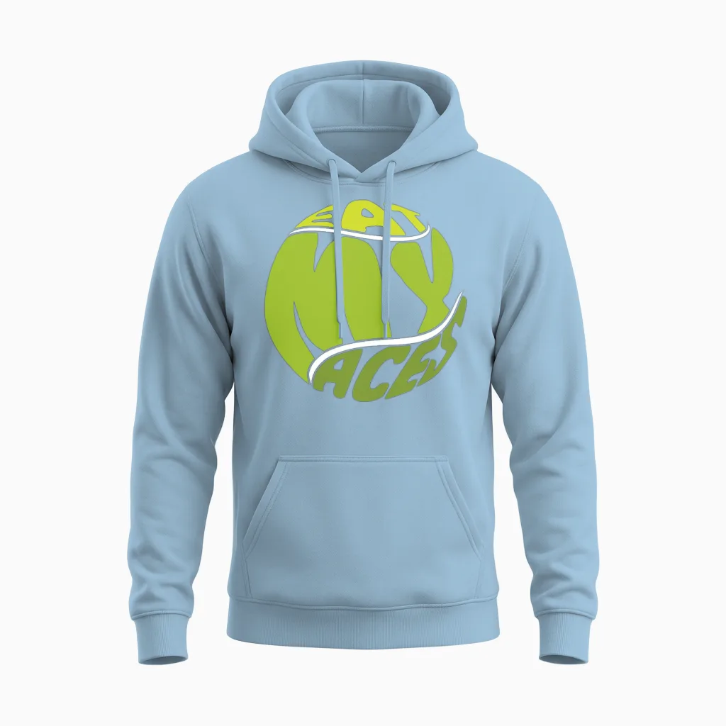Tennis Funny Unisex Hoodie in Light Blue