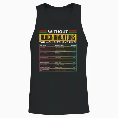 History of Forgotten Black Inventors Black History Unisex Tank Top - Black