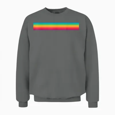 Regenbogen Bunte Streifen | Linien Standard Unisex Sweatshirt - Graphite Heather