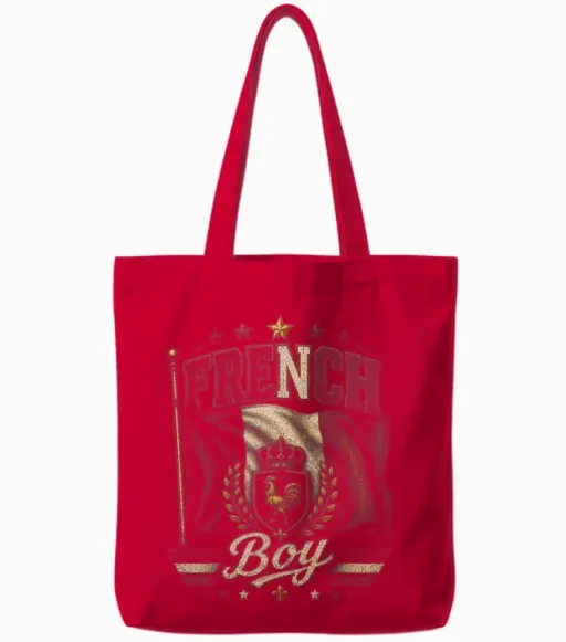 Fierté Française Garçon French Boy Français Patrie Identité Tote Bags - Red