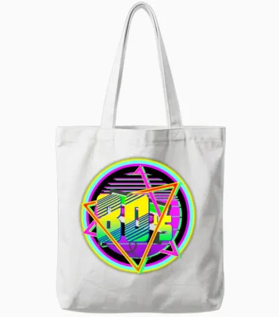 80s Retro Classic Style Tote Bags - White