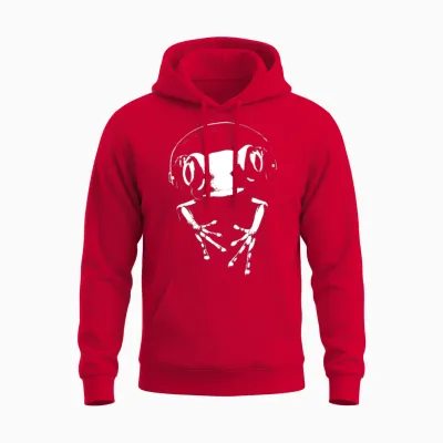Dj Rock Acid Bigtree Frog Unisex Hoodie - Red