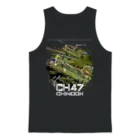 Ch-47 Chinook Helicopter Unisex Tank Top - Black – 1