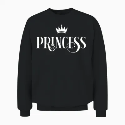 Princess White - Princess Unisex Sweatshirt - Black