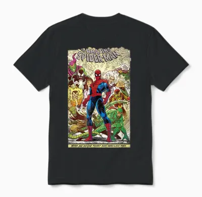 Marvel the Amazing Spider-Man Comic Unisex T-Shirt - Black