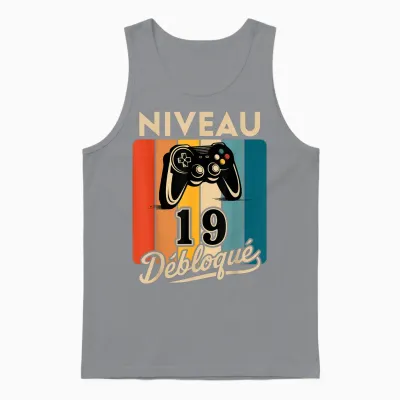 Level 19 Years Man 2006 Birthday Gamer Level 19 Man Unisex Tank Top - Sport Grey