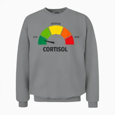Low Cortisol Levels V Meme Unisex Sweatshirt - Sport Grey
