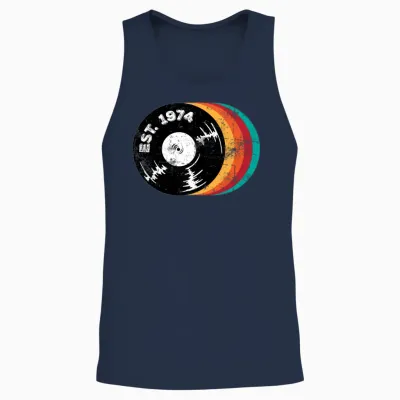 50th Birthday Unisex Tank Top - Navy