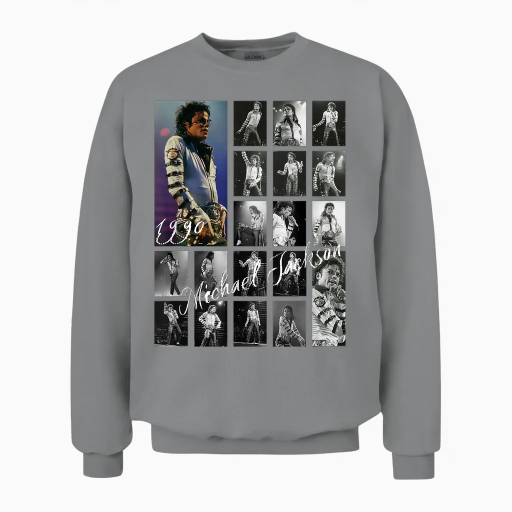 Michael Jackson 077 Unisex Sweatshirt in Sport Grey