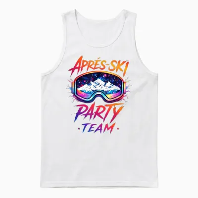 Team After Ski – Ski Winter Party Mountain Gift Unisex Tank Top - White