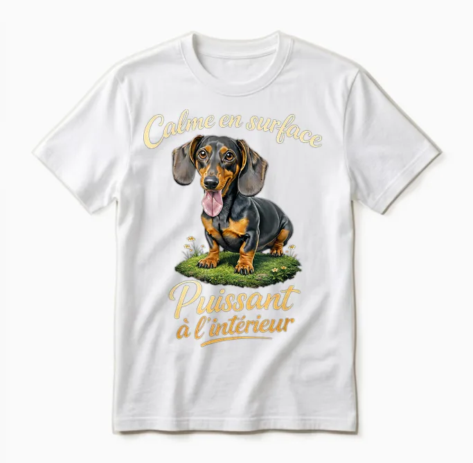 Idée Cadeau Pour Fan De Chien Et Amoureux De Teckel Unisex T-Shirt in White