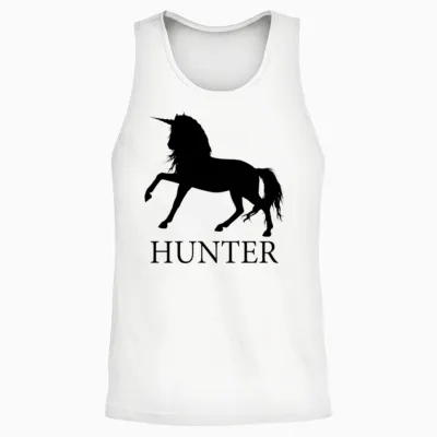 Unicorn Hunter Unisex Tank Top - White