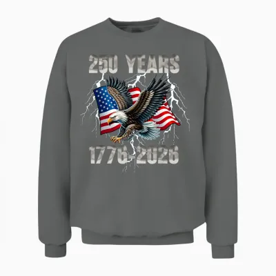 250 Jahre Geburtstag 4. Juli Amerika Usa 250. Jahrestag Unisex Sweatshirt - Graphite Heather