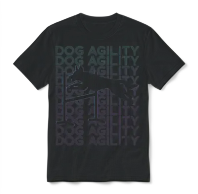 Dog Agility Dog Training Trainer Retro Unisex T-Shirt - Black