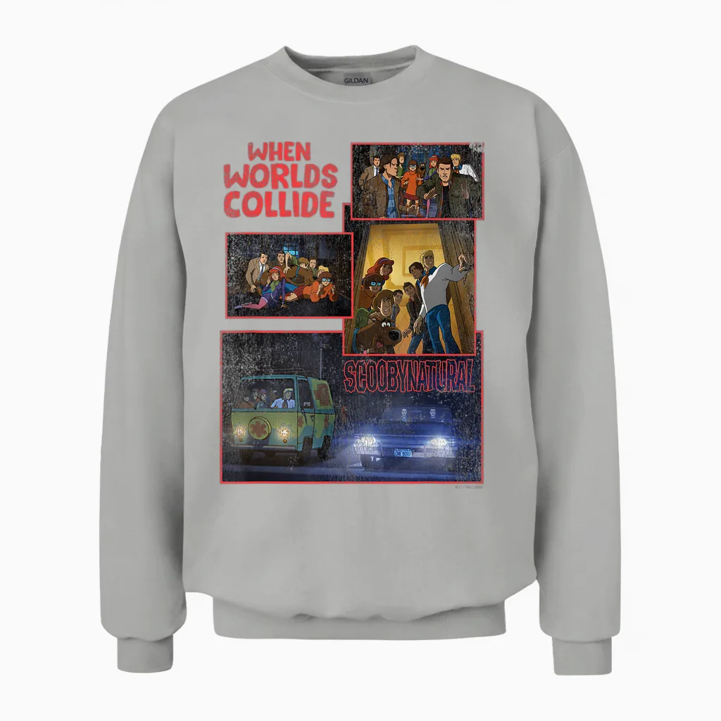 Scooby-Doo Scoobynatural When Worlds Collide Unisex Sweatshirt in Ash