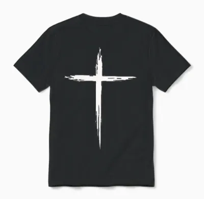 Cross Jesus Christ Cross Christian Man Woman T-Shirt, Black, S Unisex T-Shirt - Black