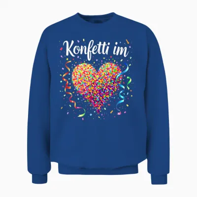 Confetti in the Heart Carnival T-Shirt, Black Unisex Sweatshirt - Royal
