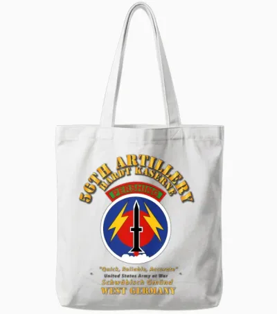 Army 56th Artillery Command Pershing Hardt Kaserne Tote Bags - White