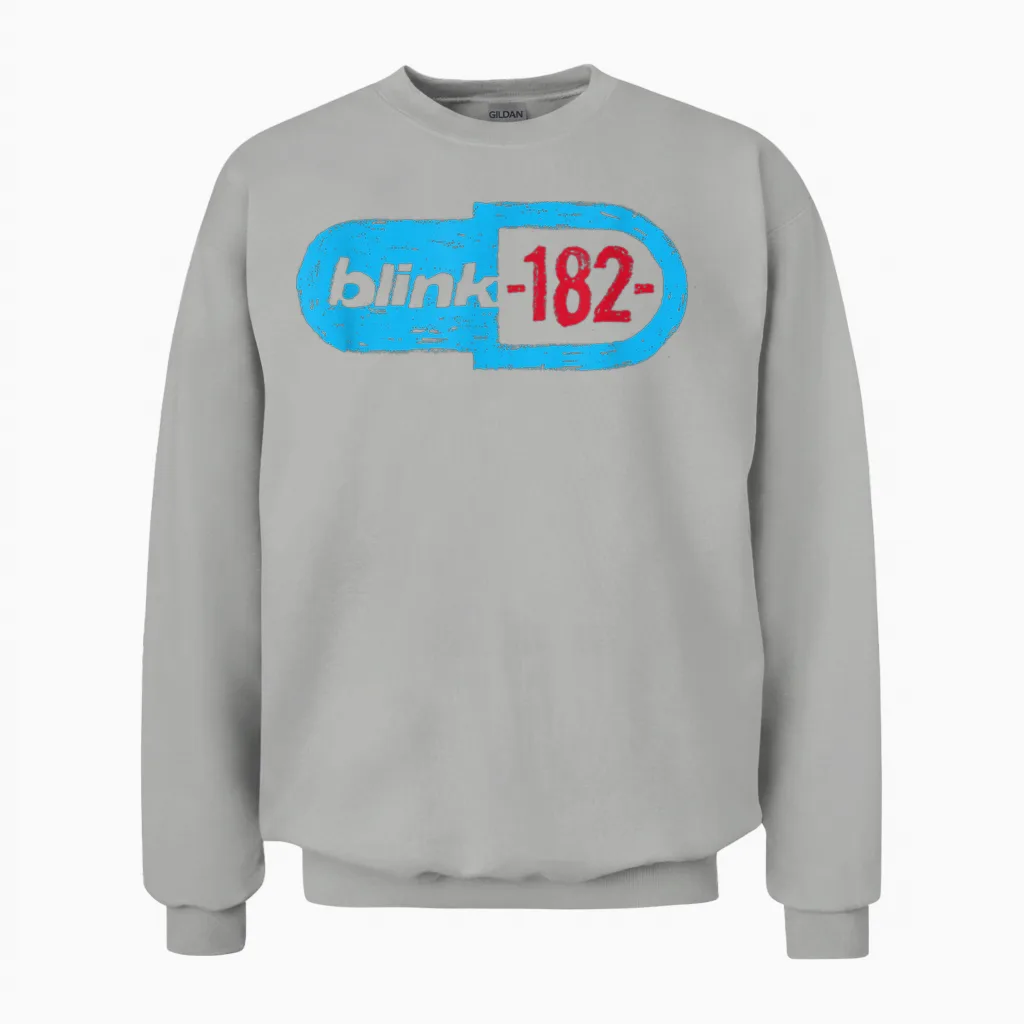 Blink-182 Official State Enema T-Shirt, White, S Unisex Sweatshirt in Ash