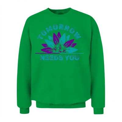 Sunflower Suicide Prevention Awareness Ribbon Unisex Sweatshirt - Irish Green