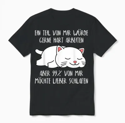 Funny Slope Slogan Cat Sleep Shirt Women's Men's T-Shirt, Black Unisex T-Shirt - Black