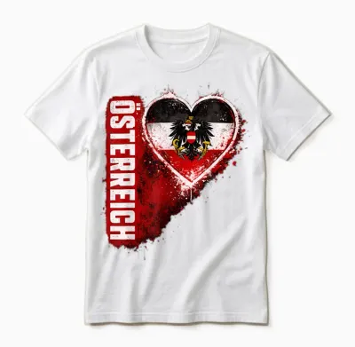 österreich Trikot Kinder Austria Herren Damen Austria Flagge Unisex T-Shirt - White