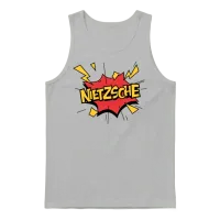 Nietzsche Comic Cartoon Boom Pop Art Unisex Tank Top - Ash – 1