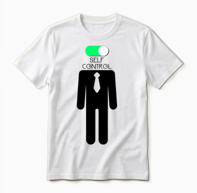 Brain Self Control Turn off Relax Work Mode On Unisex T-Shirt in White