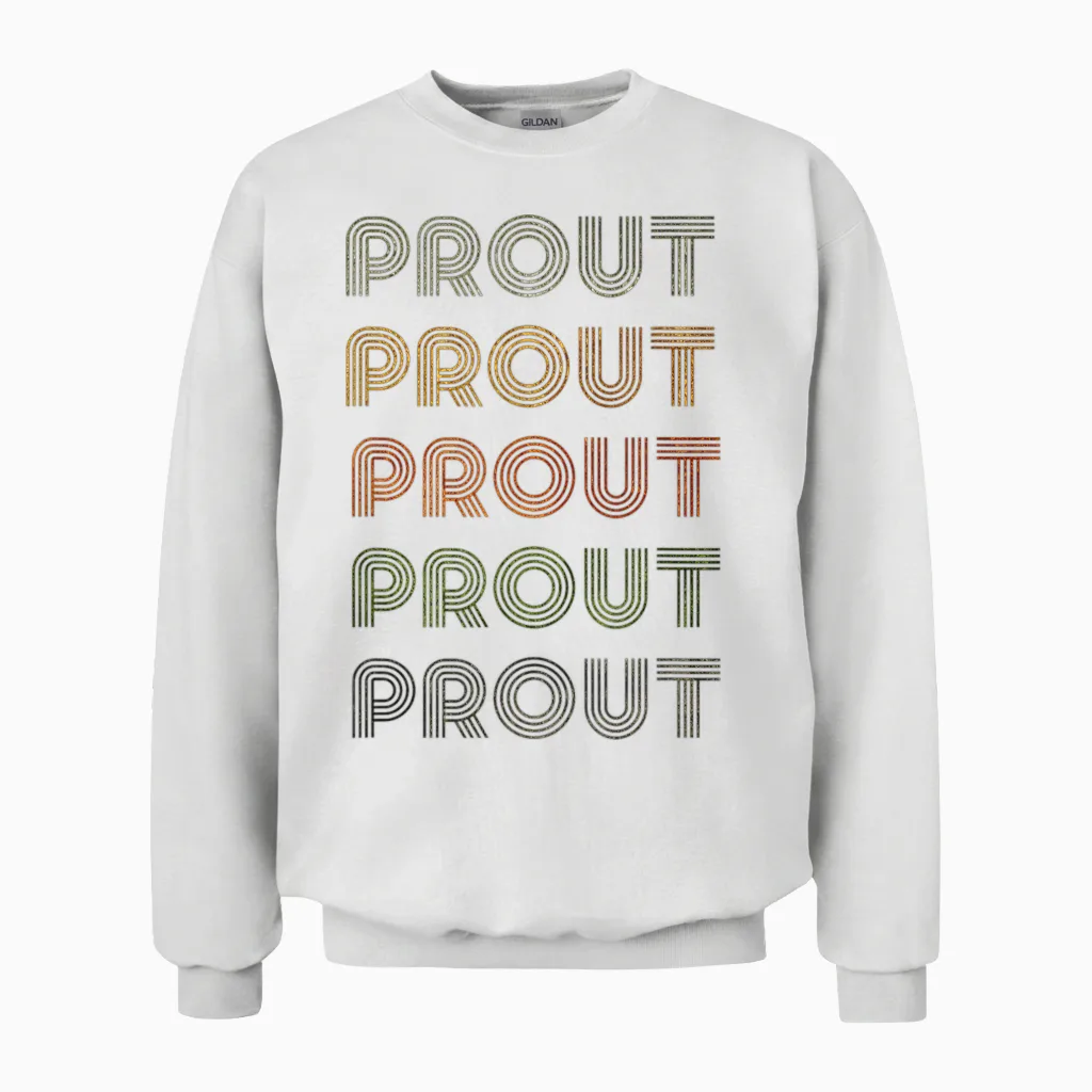 Love Heart Prout Tee Grunge Vintage Style Black Prout T-Shirt, Black, S Unisex Sweatshirt in White