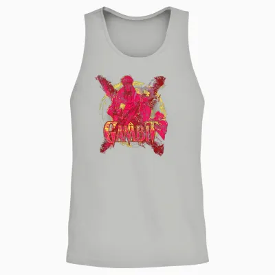 Marvel X-Men Gambit Retro 90s Unisex Tank Top - Ash