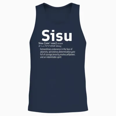 Finnish Sisu Finland Sisu Finns Sisu Sisu Definiti Unisex Tank Top - Navy