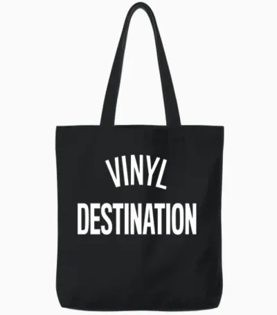Vinyl Destination Shirt and Hoodies Tote Bags - Black