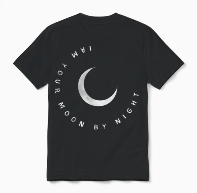 Moon | Couple Matching - Couples & Unisex T-Shirt in Black
