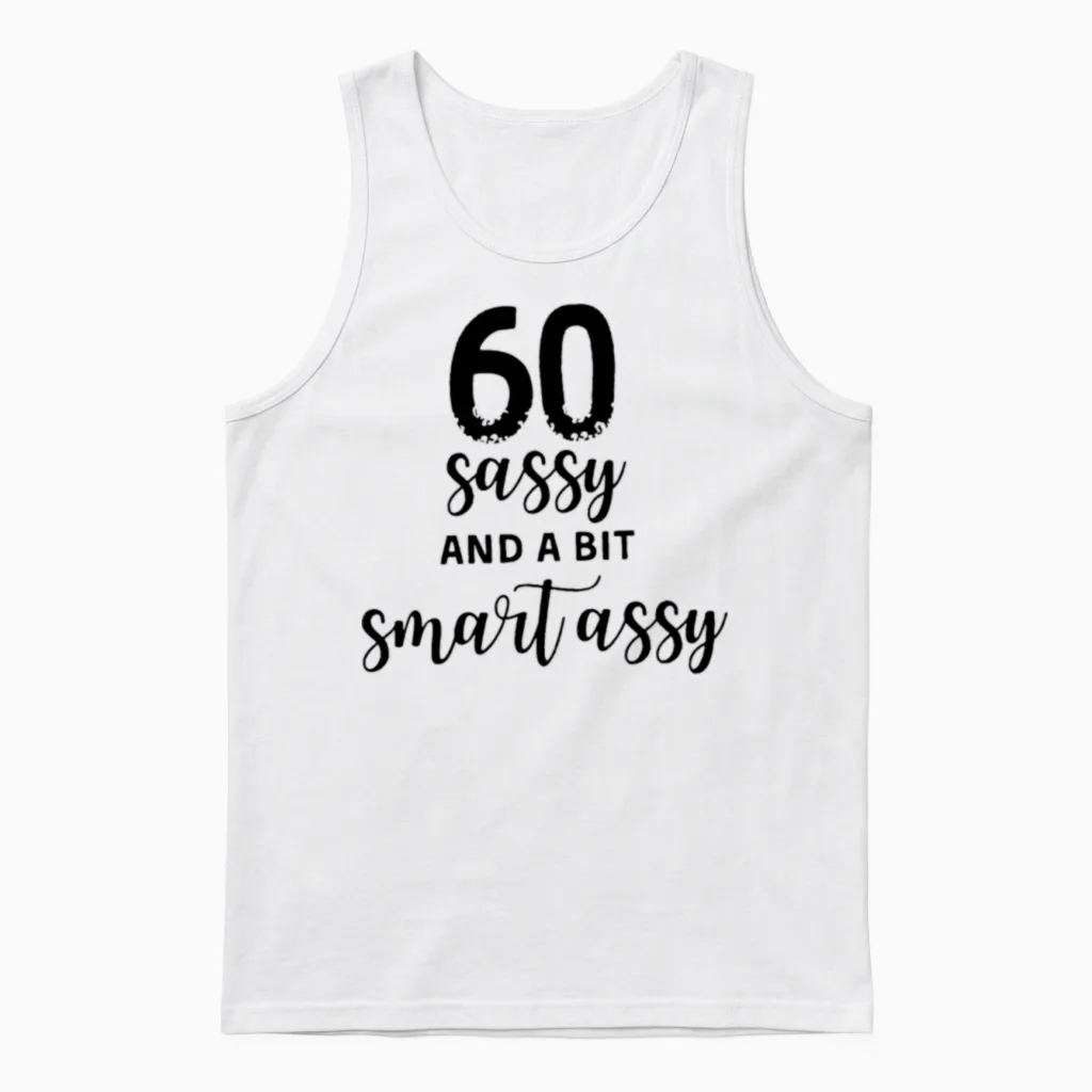 60th Birthday Gifts Unisex Tank Top in White