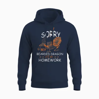 Bearded Dragon Unisex Hoodie - Navy