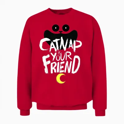 Child Poppy Playtime Catnap Is Your Friend For Unisex Sweatshirt - Red
