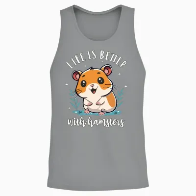 Hamsters Cute and Funny Unisex Tank Top - Sport Grey