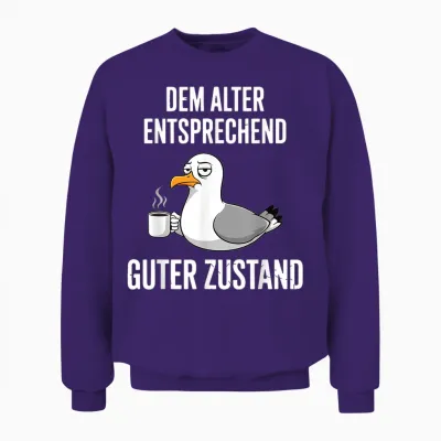 Dem Alter Entsprechend Guter Zustand Möwe Unisex Sweatshirt - Purple