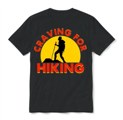 Craving for Hiking Unisex T-Shirt - Black