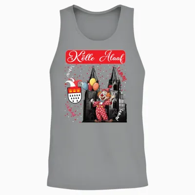 Cologne Rut Und Wiess Cologne Cathedral Carnival Costume Clown Costume Long Sleeve Shirt, Black Unisex Tank Top - Sport Grey