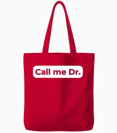 Call Me Dr Dissertation Phd Graduate Funny Phd T-Shirt, Black, S Tote Bags - Red