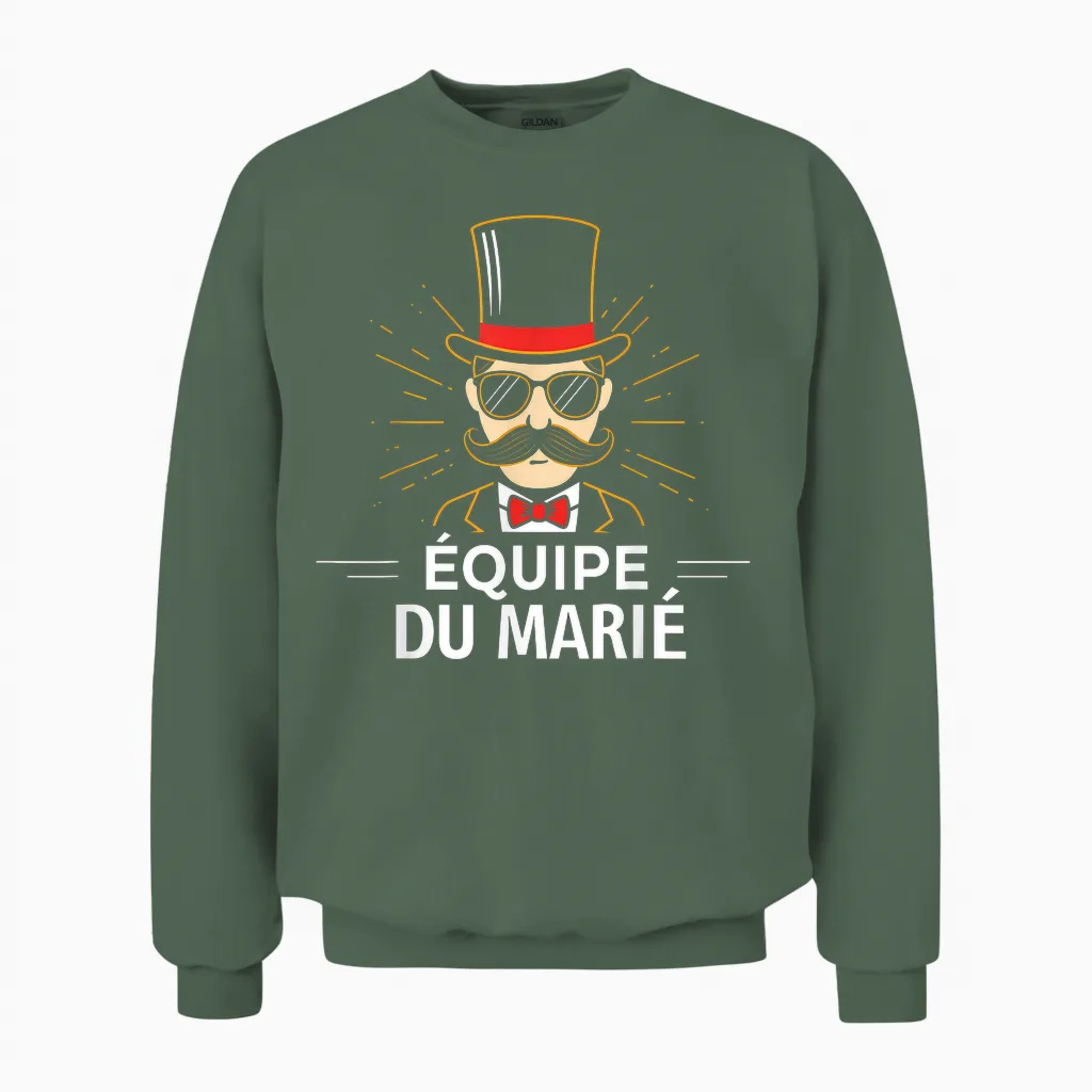Team Bride to Be Groom Evg Man Team of the Groom Unisex Sweatshirt in Military Green