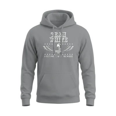 Team White Last Name Surname Pride Unisex Hoodie - Sport Grey
