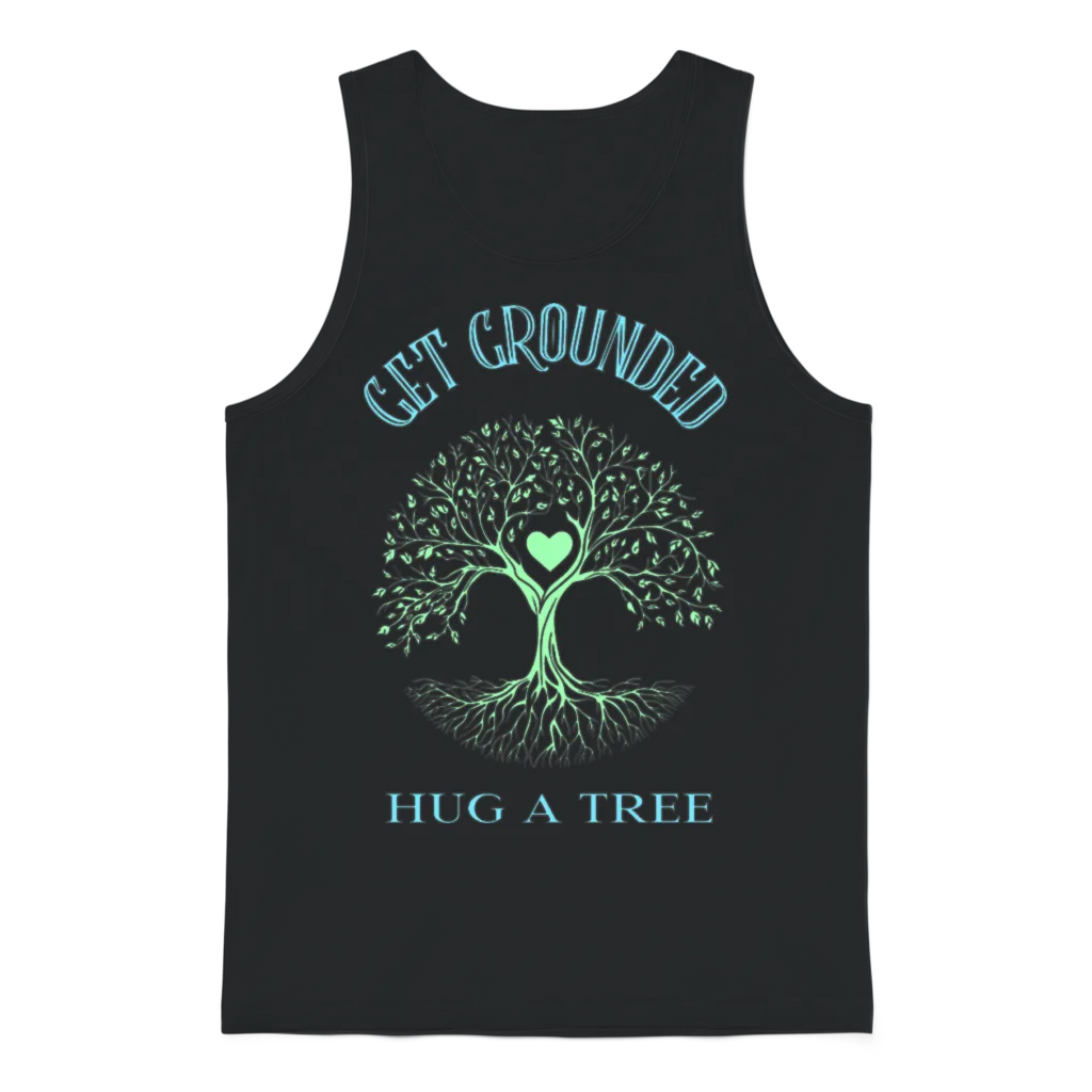 Get Grounded Hug a Tree Unisex Tank Top - Black