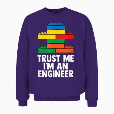 I´m an Engineer - Building Blocks Brick Toy Brick Builder Unisex Sweatshirt - Purple