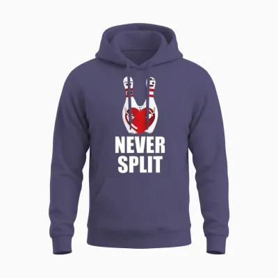 Never Split Bowling Pins Valentine S Day Couples Unisex Hoodie - Heather Sport Dark Navy