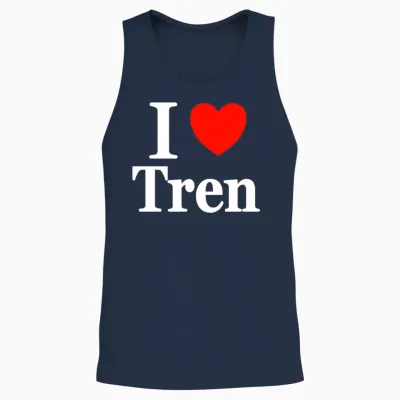 I Love Tren Body Building Lovers Unisex Tank Top - Navy