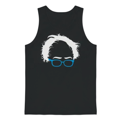 Bernie Sanders Hair Unisex Tank Top - Black