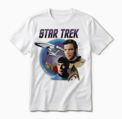 Star Trek Original Series Vintage Enterprise Unisex T-Shirt - White