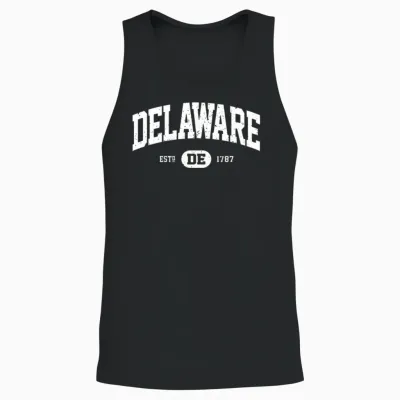 Delaware Retro Vintage Delaware Unisex Tank Top - Black